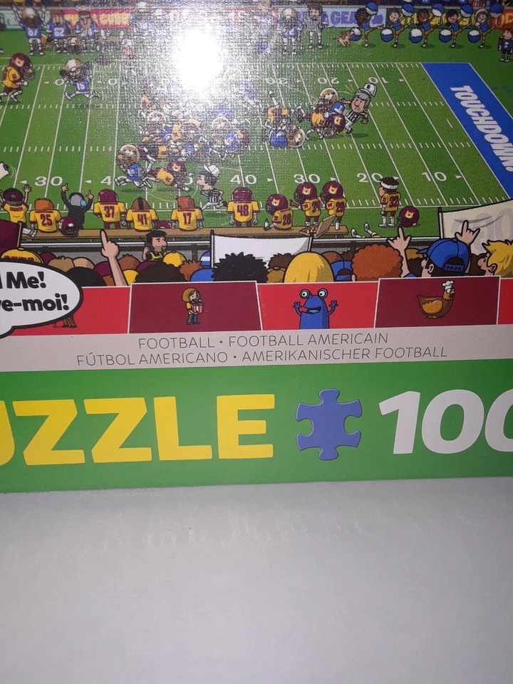 Rompecabezas de fútbol Eurográfico para niños 100 piezas Spot & Find 13"x19" nuevo sellado Foto 3 de 4