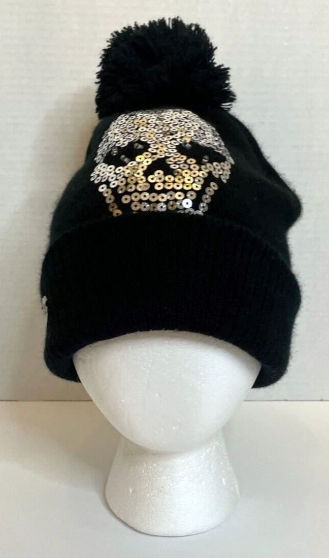 Bonnet Réversible Femme Betsy Johnson Violet/noir - Neuf Avec étiquette