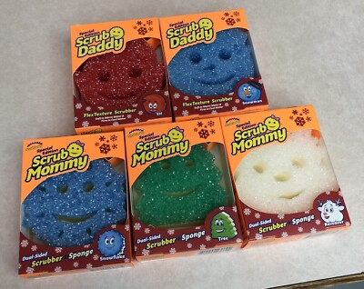 Scrub Daddy/Mommy Special Edition Christmas Elf Tree Reindeer Snowman Snowflake