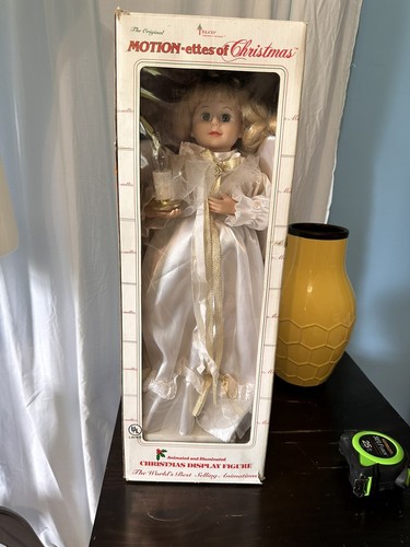 Vintage ELCO Motion-ettes Blonde Hair Christmas Angel - Tested and Working. - 第 8/9 張圖片