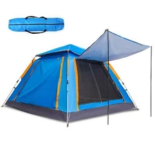 Pop-Up Water Resistant Camping Tent W/ RainFly & Carrying Bag 6/8-Person, Import