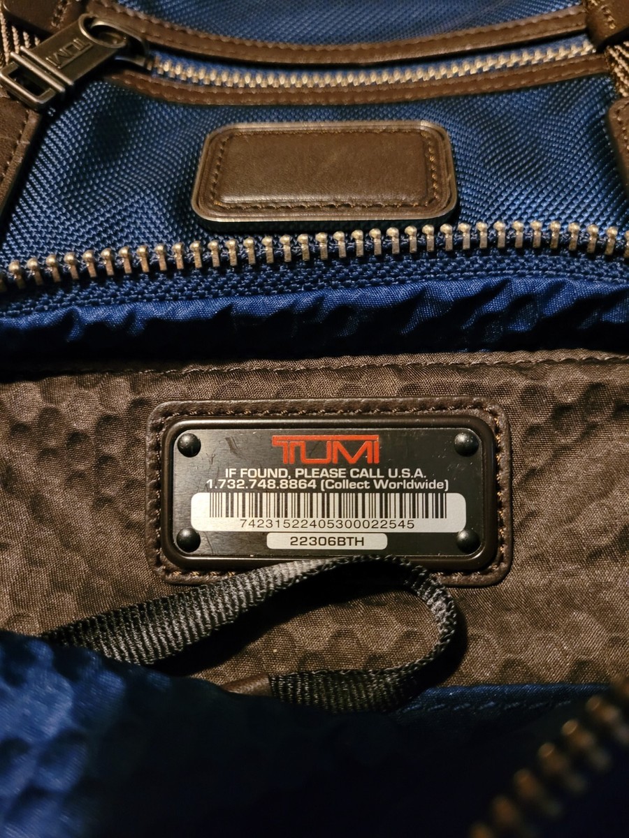 NEW TUMI Alpha Bravo 222306 Navy Brown Shoulder Bag Body Bag