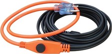 6ft Water Pipe Heating Cable, 42 Watts, Built in Thermostat, 2ft 18/3 SJTW