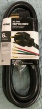 Prime 30 Amp 6ft Dryer Cord,4-prong -NEW in Package