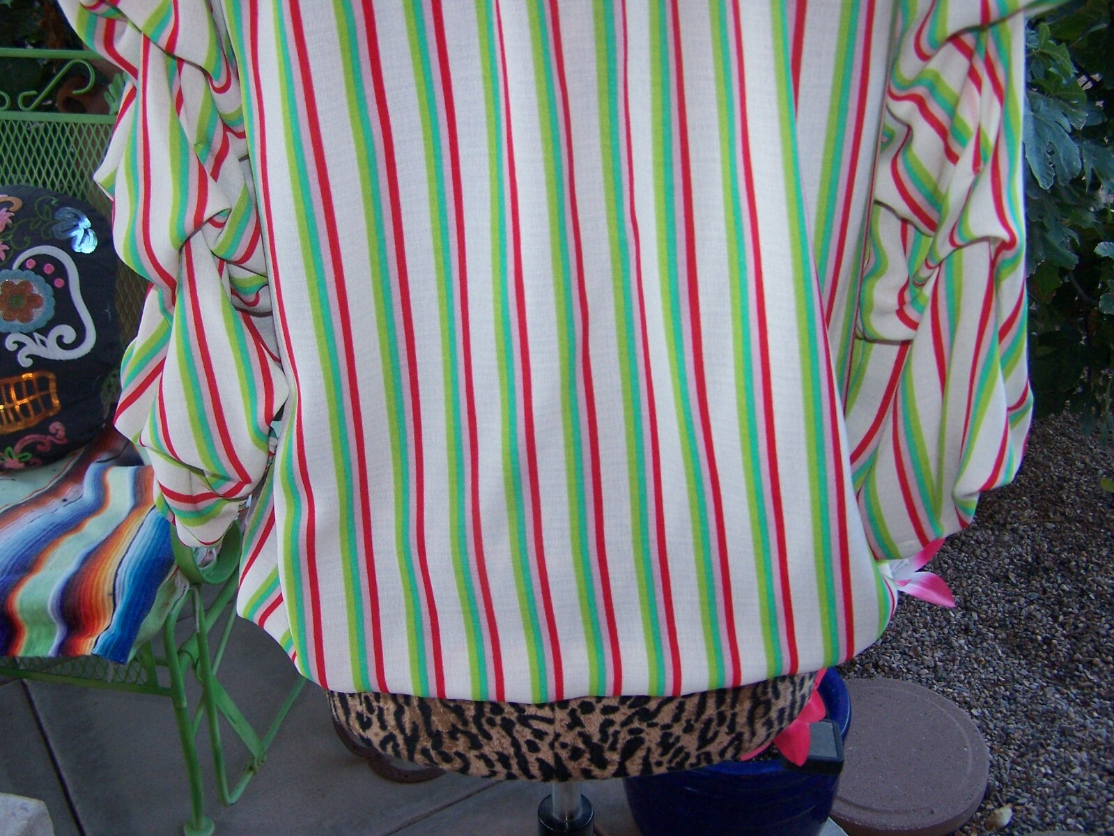 NWT~Boho Festival On/Off The Shoulder Ruffle Sleeve Tie Bottom Blouse~L~Boutique