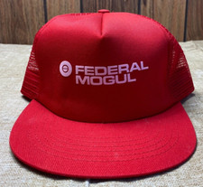 Vintage Hat Federal mogul Advertising Trucker Snapback Hat Cap Made In USA