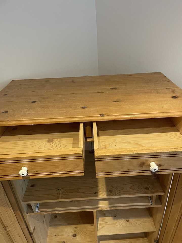 Vintage Pine House Keepers Cupboard Computer DeskAntique PinePantry