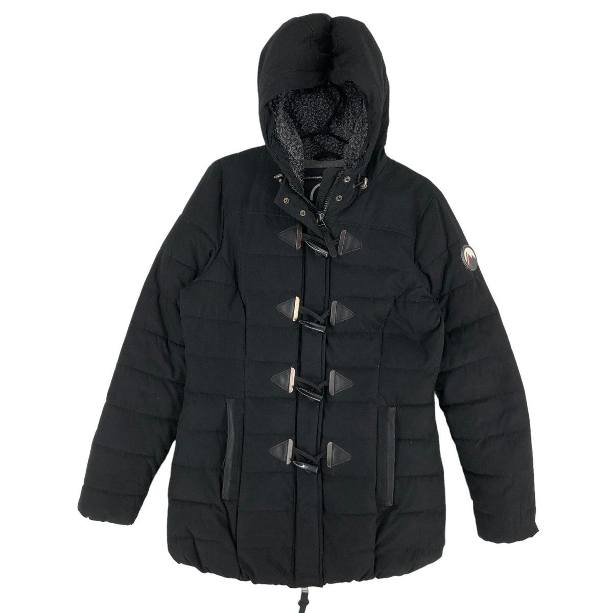 Superdry Damen mit Kapuze Knebel Puffer Jacke Mantel Größe UK: 12