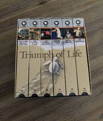 PBS Home Vide Triumph Of Life 6 Box Set Vintage 2001 Turtle Animals Earth Rare