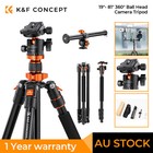 K&F Concept 19-81" Camera Tripod Monopod Lightweight w/ Extension Arm Ball Head