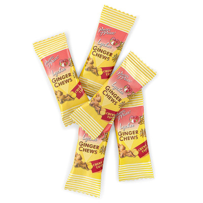 Ginger Chews with Lychee, 1 Lb.   Candied Ginger   Lychee Flavored Candy   Lyche