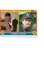 1983 TOPPS SUPER VETERAN 1963/1983 PITCHER TOMMY JOHN