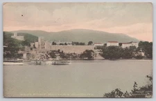 West Point Military Academy Hudson River Steamer C1913 Postcard AJ11