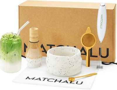 Matcha Whisk Set With Ceric Matcha Bowl, Bboo Whisk & Holder,