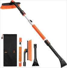  47.2-inch Car Windshield Ice Scraper and Telescopic Snow Brush Set