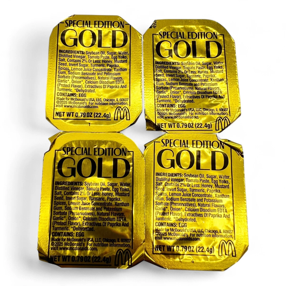 Оригинальная коллекционная реклама McDonald's Gold - огромный