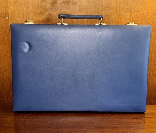 Vintage Cardinal Backgammon Game Premier Edition Blue Leatherette Case - Picture 4 of 21