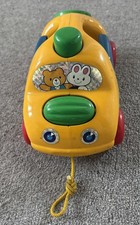 Vintage Pull-Along Car Toy - Doors Open, Parts To Press, Turn & Roll Collectable