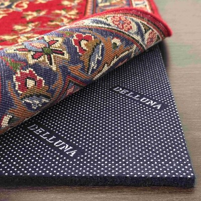 DELLUNA Non-Slip Area Rug Pad 2.5x10 ft Rubber Felt Cushioned Safe for All Floor