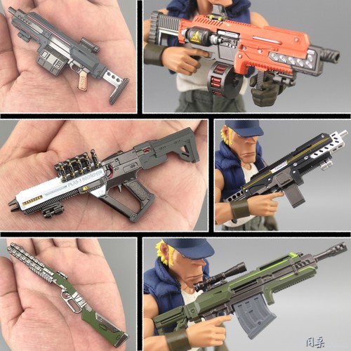 1/12 Scale Machine Gun Model Weapon Toy Accessory for 6" Action Figure - Afbeelding 1 van 33