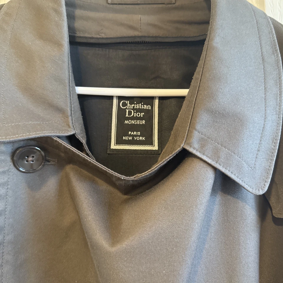 Gabardina Christian Dior Monsieur Ejército Doble Pecho Para Hombre 44R Forro de Lana Foto 2 de 4