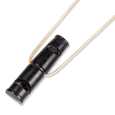 Nobby  Hunde Büffelhornpfeife Zwei-Ton Schwarz fürs Training 7 cm