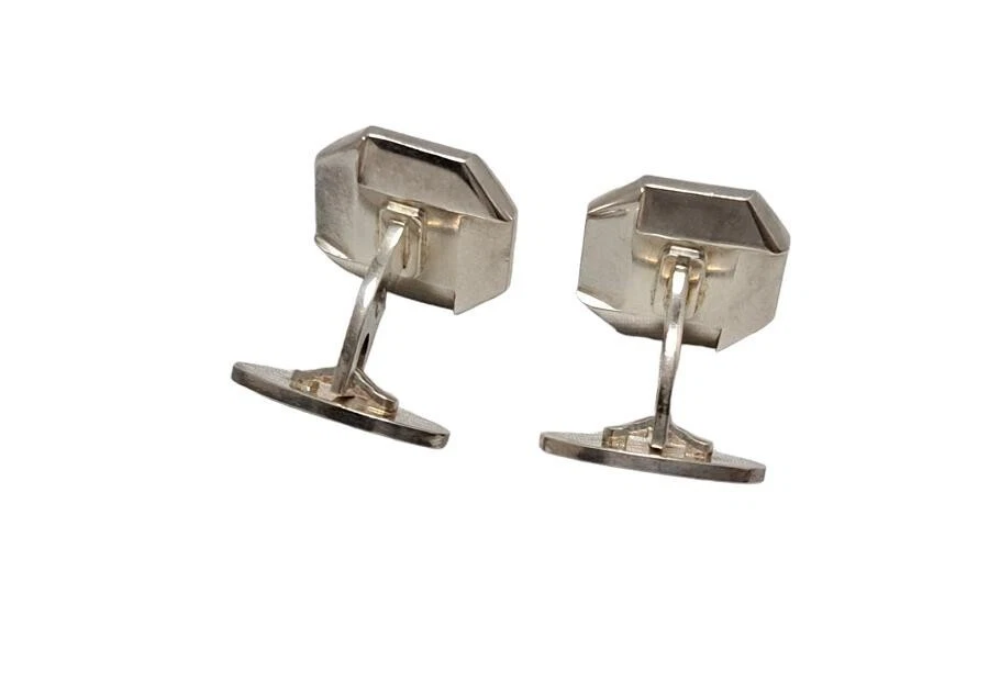 Auténticos gemelos Georgen Jensen gemelos ónix plata 925 puños Georg Jensen - Imagen 2 de 4