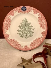 Royal Stafford Christmas Tree Red and Green Dinner Plate 11”