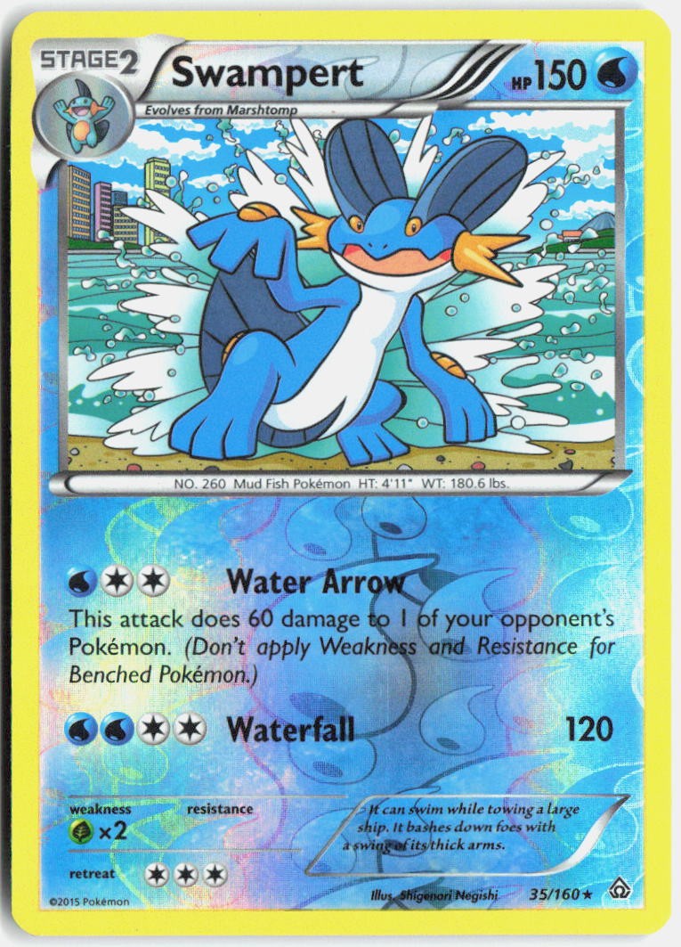 Swampert Rare Reverse Holo XY - Primal Clash 35/160 LP-NM