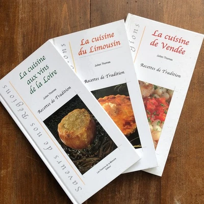 Saveurs de nos régions, 3 livres de recettes, Limousin, Vendée, vins de la Loire - Photo 1/4