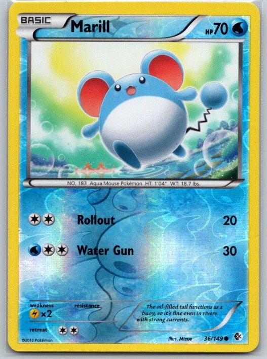 Marill 36/149 Reverse Holo Boundaries Crossed NM