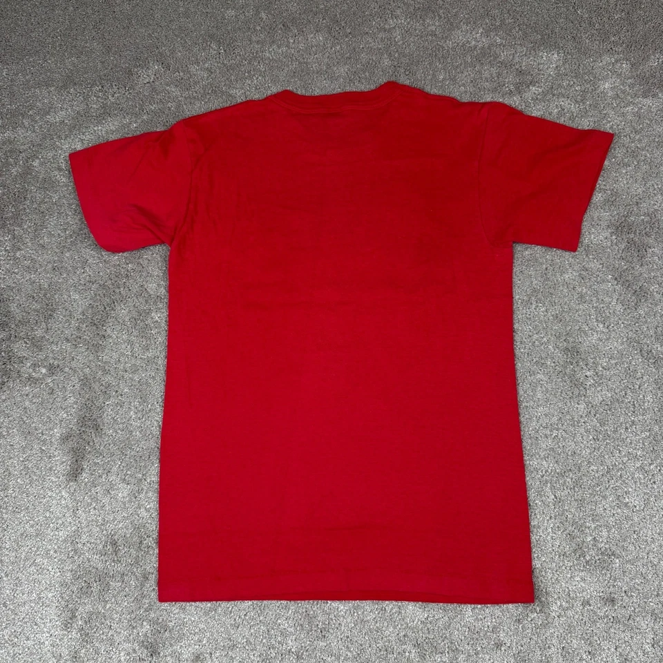 Red Vintage Atomic Wrestling T-shirt Size S Child Knee Drop All Star Match - Image 4 of 4
