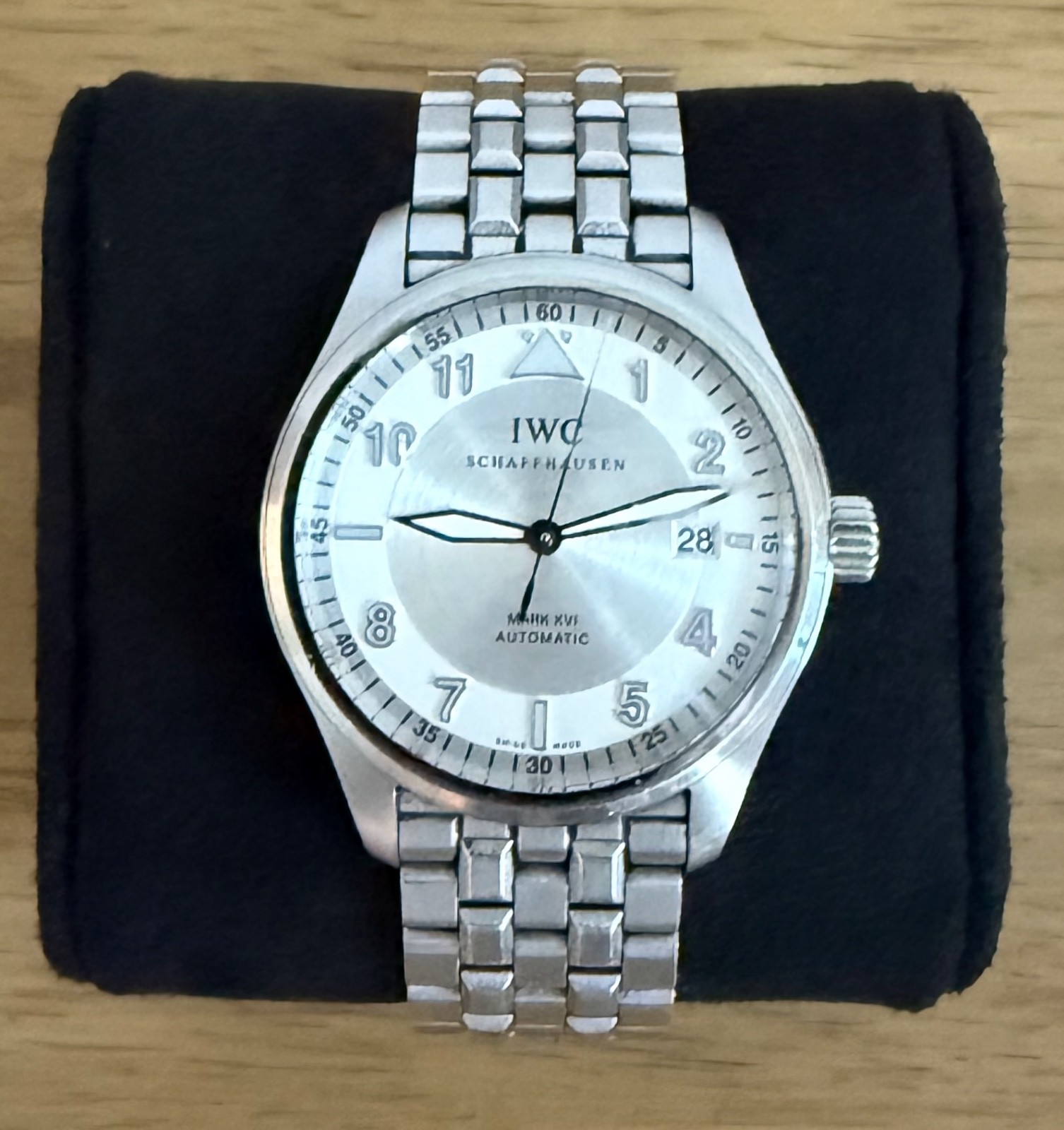 IWC Mark XVI Spitfire IW325505 Pilot Watch 39mm Silver Dial Automatic