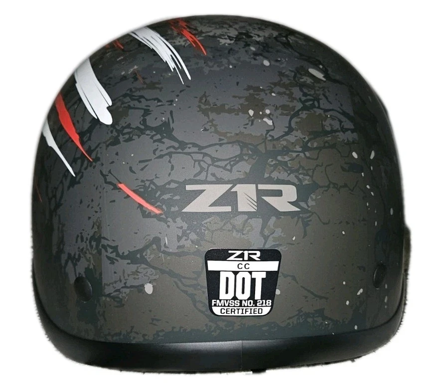 Casco de motocicleta Z1R CC cara abierta mate patriótico FMVSS 218 DOT clasificación talla S  Foto 2 de 4