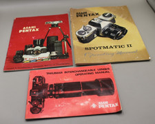 3 Vintage Asahi Pentax Owner's Manuals User's Guide Instruction Booklets