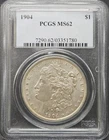 1904 Morgan Dollar, PCGS MS 62, Top Collector!