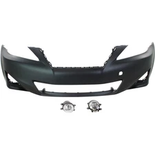 Bumper Cover Fascia Kit For 2011-2013 Lexus IS250 Front IS350 CAPA Foglamp Holes