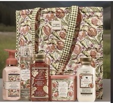Vera Bradley x Bath  Body Works Peach Blossom Nectar Gift Set Tote Bag Bundle  
