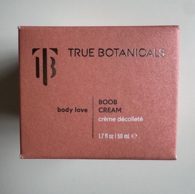 TRUE BOTANICALS body love ~ BOOB CREAM ~  1.7 Fl Oz / 50mL NEW IN BOX