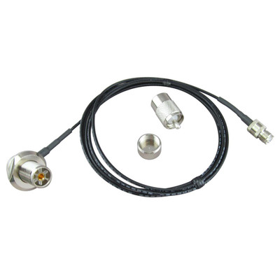 6.5' RG316 Coax Cable Extension - MINI UHF Male to PL-259 Adapter - Diamond C101