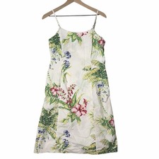 Tommy Hilfiger Floral Print Dress Braided Straps Sundress Women Size 10 Vacation