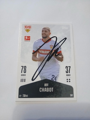 match attax signiert Jeff Chabot VfB Stuttgart NEU 