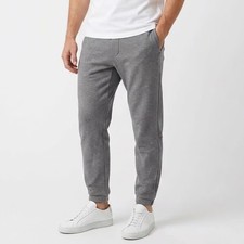 GapFit Mens Heather Gray Tapered Joggers Sweatpants Zip Pocket Large