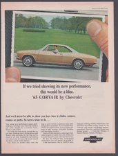1965 Print Ad  Chevrolet Chevy Corvair If We Tried Showing Its New Performance