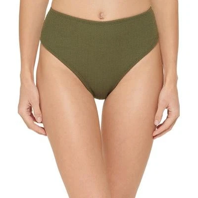 DKNY Women S Textured High Waist Bikini 755406238662 Female RT $58.0