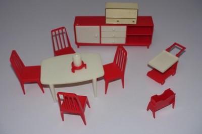 Vintage Puppenmöbel Set 70er Jahre   Jean Höfler West Germany