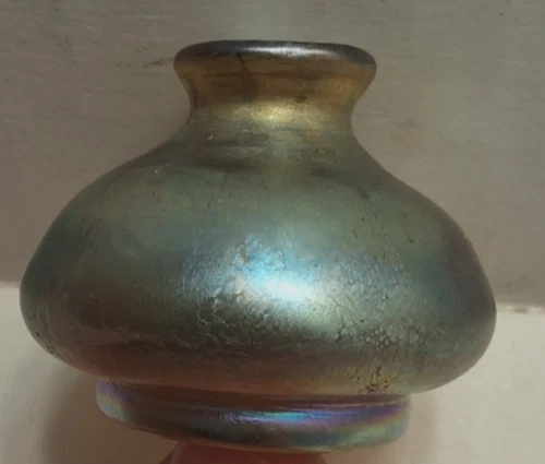 ORIGINAL ANTIQUE TIFFANY STUDIOS MINIATURE FAVRILLE CABINET VASE