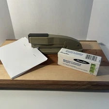 VTG Swingline Stapler TAN BROWN 444 heavy duty  NY USA 7.5" Working W/Staples