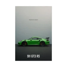Porsche 911 GT3 RS Poster Track Supercar, Racing Wall Art Print, Garage Decor