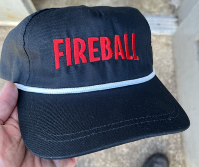 Fireball Whiskey Black Rope SnapBack Hat- Barstool Sports- New